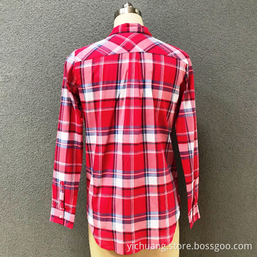 Women's cotton leisure long sleeves shirt